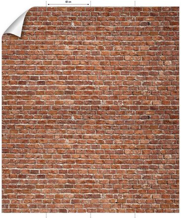 mySPOTTI Vliestapete »Brickwall«, Steinwand, rot/weiß, matt