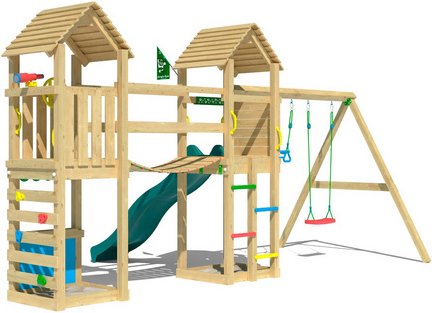 JUNGLE GYM Spielanlage »Haven«, LxBxH: 514 x 285 x 260 cm, grün - braun