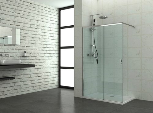 Sanotechnik Schiebetür »Elite«, Schiebetür, BxH: 118 x 195 cm - silberfarben