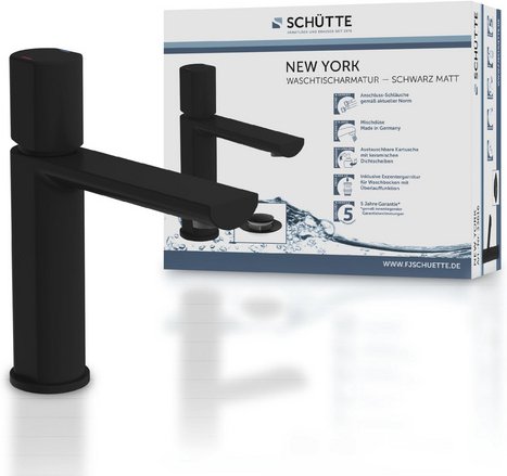 Thumbnail - SCHÜTTE Waschtischarmatur »NEW YORK«, 3/8", mattschwarz