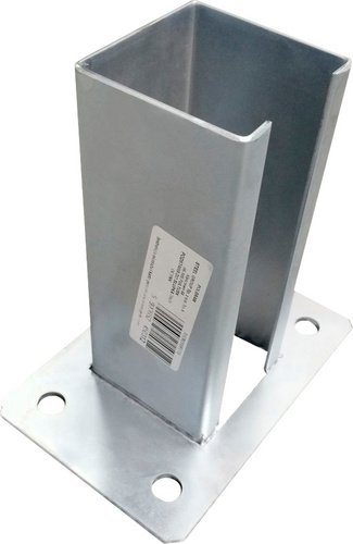 POLBRAM STEEL GROUP SP. Z O.O. SP.K. Bodenplatte, für Zaunpfosten, BxLxH: 70 x 70 x 15 cm - silberfarben