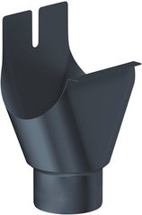 SAREI Einhangstutzen »Dachentwässerung«, halbrund, Aluminium - grau