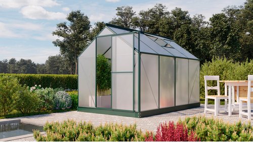 VITAVIA Gewächshaus »Eos Plus 6000«, BxHxL: 198 x 208 x 304 cm - gruen