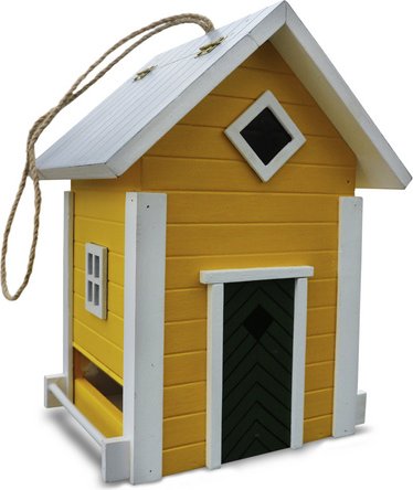 HABAU Vogelhaus »Schweden«, BxHxT: 18,5 x 25 x 16,5 cm, Holz - gelb