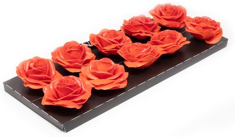 Flowerbox Wachsrose - orange