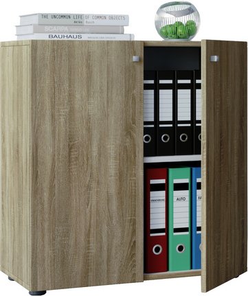 Thumbnail - VCM Aktenschrank »Vandol Mini«, BxHxL: 39 x 74 x 70 cm, Holzwerkstoff - braun