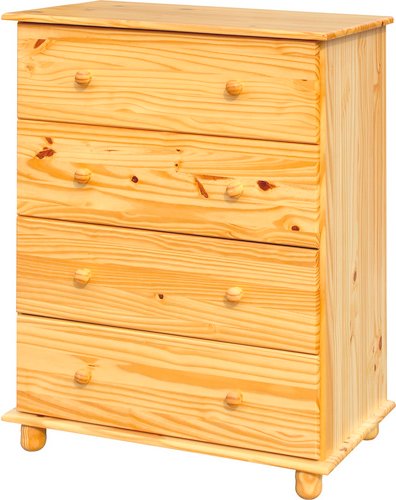 SIT Kommode, BxHxL: 80 x 102 x 43 cm, Kiefernholz - braun