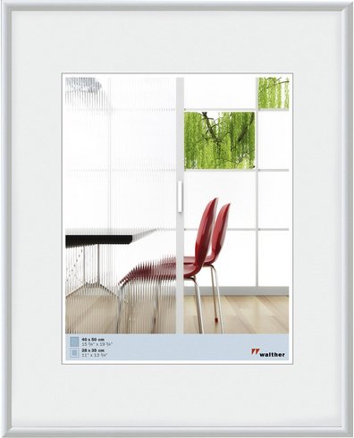 Walther Design Bilderrahmen »GALERIA«, BxL: 51,3 x 71,2 cm, weiß, Kunststoff - weiss