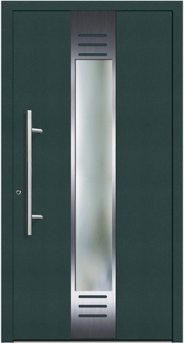 KNOCK Flügelüberdeckende Kunstoff-Haustür »Terra«, moosgrün - gruen