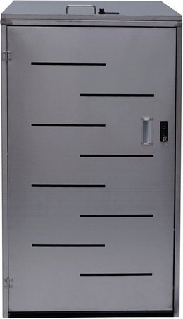 MVG Mülltonnenverkleidung »MVG-E83«, BxHxT: 66 x 116,5 x 80 cm cm, erweiterbar - silberfarben