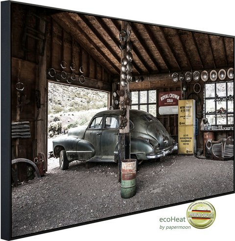 Thumbnail - papermoon Infrarotheizung »EcoHeat - Altes Auto «, Matt-Effekt - bunt