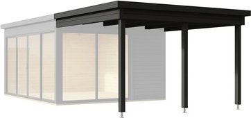 WEKA Gartenhaus »412«, Holz, BxHxT: 310 x 239,4 x 341,5 cm (Außenmaße inkl. Dachüberstand) - grau