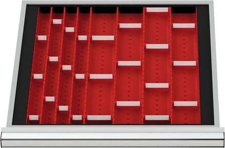 Simplaflex Muldenplatten, BxT: 500 x 450 mm, Kunststoff - rot