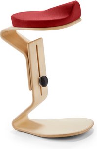 Mayer Sitzmöbel Hocker »NEST NATURE«, Breite: 38 cm, höhenverstellbar, Polyester, rot