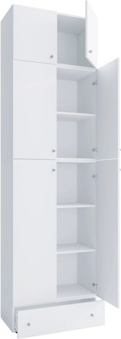VCM Schuhschrank »Lona«, BxHxL: 39 x 240 x 70 cm, Holzwerkstoff - weiss