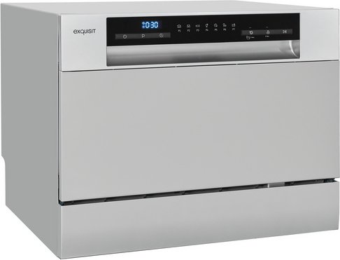 Exquisit Geschirrspüler »GSP206-030D«, BxHxT: 55 x 43,8 x 50 cm, silber - silberfarben