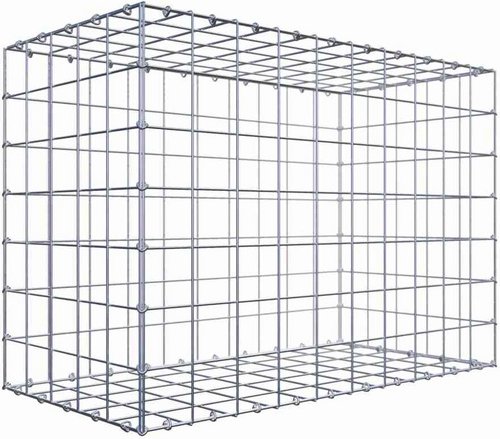 Gabiona Gabione, silbergrau, Maschenweite 10 cm x 10 cm, C-Ring - silberfarben