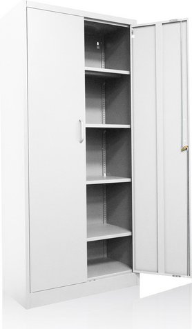 Ondis24 Aktenschrank, BxHxT: 78 cm x 170 cm x 39 cm cm, weiß - weiss