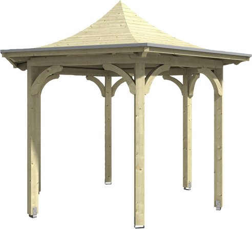 SKANHOLZ Pavillon »Versailles«, Zeltdach, sechseckig, BxHxT: 418 x 332 x 360 cm - beige