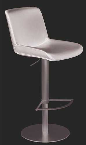 Mayer Sitzmöbel Barhocker »1387«, Breite: 41 cm, höhenverstellbar, Leder, schwarz