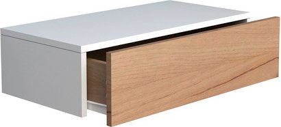 Thumbnail - VCM Wandregal »Usal«, BxHxL: 60 x 15 x 30 cm - weiss