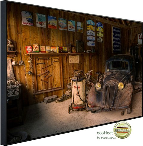 Thumbnail - papermoon Infrarotheizung »EcoHeat - Altes Auto «, Matt-Effekt - bunt