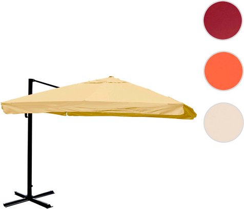 MVG Gastronomie-Ampelschirm »MVG-A96«, 400 x 300 cm, Flap, 360° drehbar - weiss