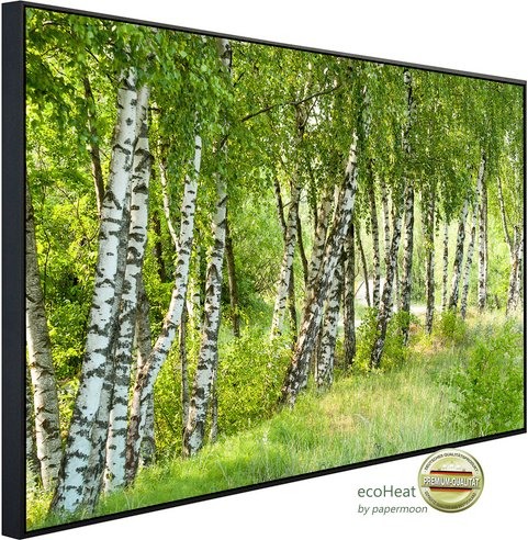 Thumbnail - papermoon Infrarotheizung »EcoHeat - Birkenwald«, Matt-Effekt - bunt