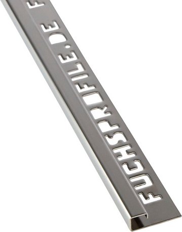 Fuchs Design Fliesenschiene, BxL: 3,2 x 250 cm, Edelstahl - silberfarben