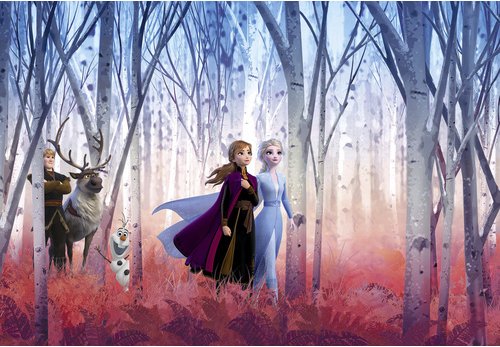 KOMAR Papiertapete »Frozen Friends forever«, Breite: 368 cm, inkl. Kleister - bunt