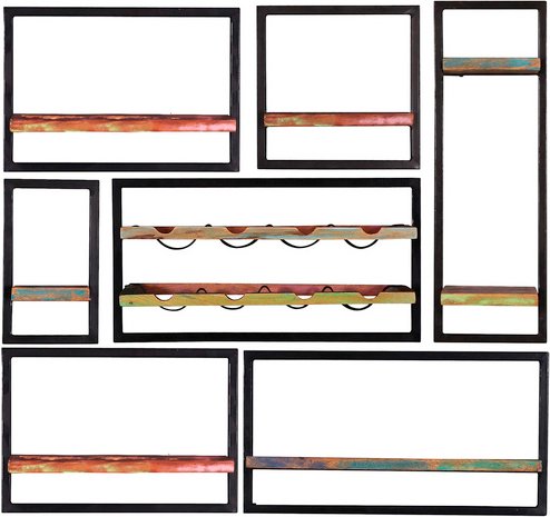 SIT Wandregal »RIVERBOAT«, 1 Fachboden, Holz - bunt