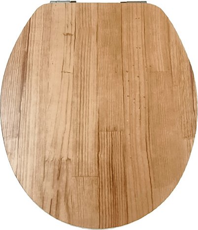 WELLWATER WC-Sitz »Holzoptik hell«, Soft-Close, Take-Off, MDF - braun