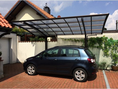 Thumbnail - XIMAX Einzelcarport »Portoforte«, Typ 60, Außenmaß BxT: 270,4 x 495,4 cm, braun