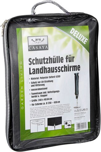 CASAYA Sonnenschirmschutzhülle »Deluxe«, BxHxT: 64 x 240 x 40 cm, Kunstfaser - grau
