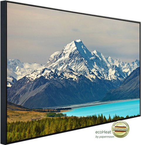Thumbnail - papermoon Infrarotheizung »EcoHeat - Mount Cook und Pukaki Lake«, Matt-Effekt - bunt