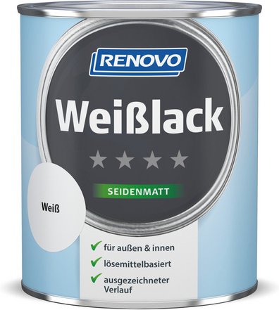 RENOVO Lack, 0,75 l, weiß, Alkydharz - weiss