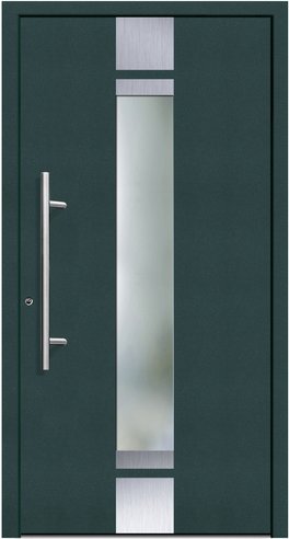 KNOCK Flügelüberdeckende Kunstoff-Haustür »Terra«, moosgrün - gruen