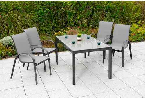 MERXX Gartenmöbelset »Amalfi«, Textil, 2-teilig - grau