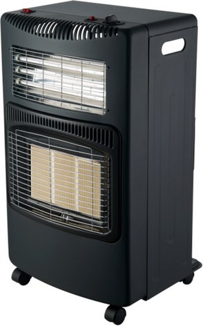 Heizgerät, 2in1, Gas: 1500 bis 4200 W, Elektrisch: 1200 W, schwarz