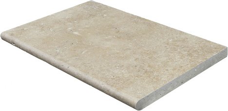 WOHNRAUSCH Beckenrandsteine »Tosca Cream«, LxBxH: 61 x 40,6 x 3 cm, Travertin, beige, Rundstab