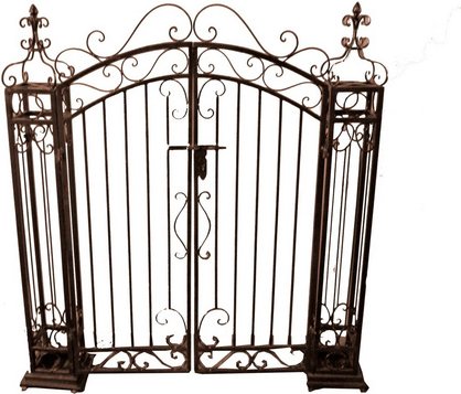 GARDEN PLEASURE Gartentor, Stahl, BxHxL: 22 x 128 x 120 cm - schwarz