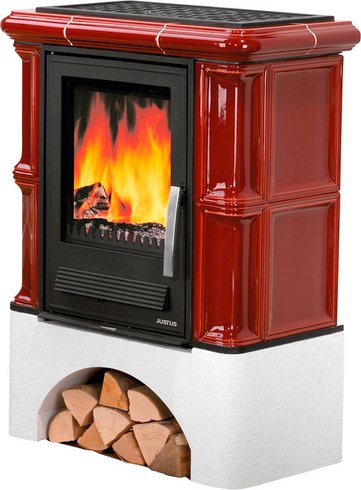 Thumbnail - JUSTUS Kachelofen »Bavaria«, bordeauxrot, Keramik, 7 kW