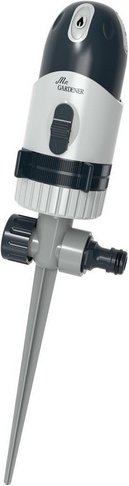 Mr. GARDENER Rotations-Getrieberegner, inkl. Erdspieß - weiss