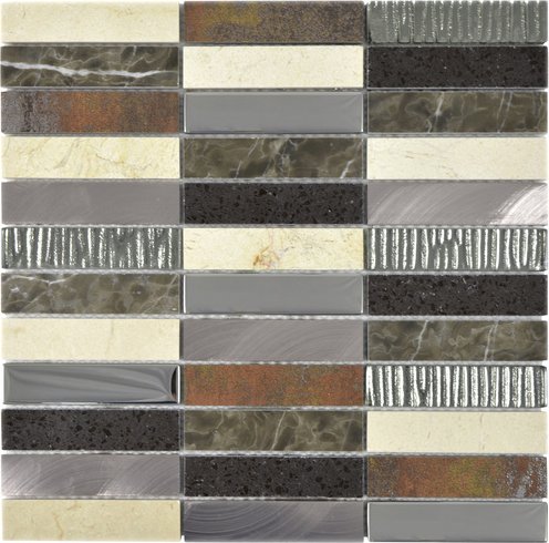 HuH Mosaik Mosaikfliese »Artificial«, BxL: 29,8 x 29,8 cm, Wandbelag - beige