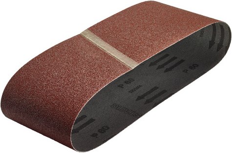 WOLFCRAFT Schleifband, Körnung: k60, Korund, rot