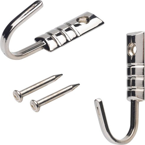 LIEDECO Raffhaken, inkl. Befestigungsmaterial - silberfarben