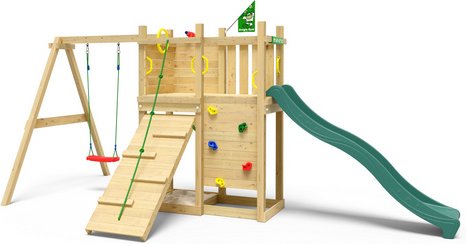 JUNGLE GYM Spielturm »Cruiser«, LxBxH: 471 x 240 x 232 cm, dunkelgrün - gruen