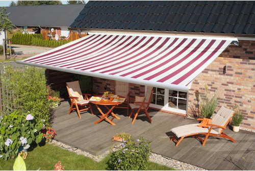 SPETTMANN Markise, BxT: 400x300 cm, weiss/rot gestreift