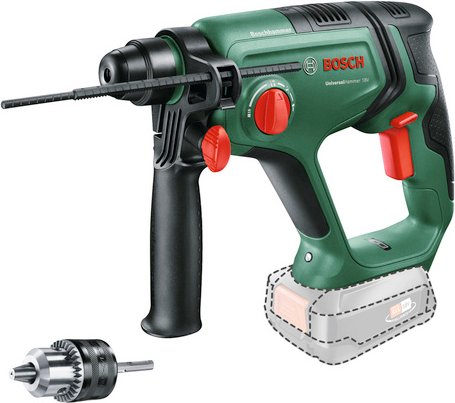 BOSCH HOME & GARDEN Akku-Bohrhammer »UniversalHammer«, 18V, inkl. Rundschaftadapter, ohne Akku und Ladegerät - gruen