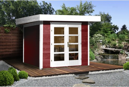 Thumbnail - WEKA Gartenhaus »126 Plus Gr.1«, Holz, BxHxT: 356 x 249 x 284 cm (Außenmaße inkl. Dachüberstand) - rot